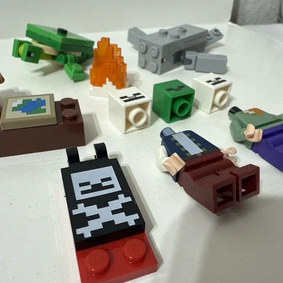 Lego Minecraft LOT Turtle Dolphin TNT‎ Figures Heads Parts Pieces Replacements - Picture 5 of 11